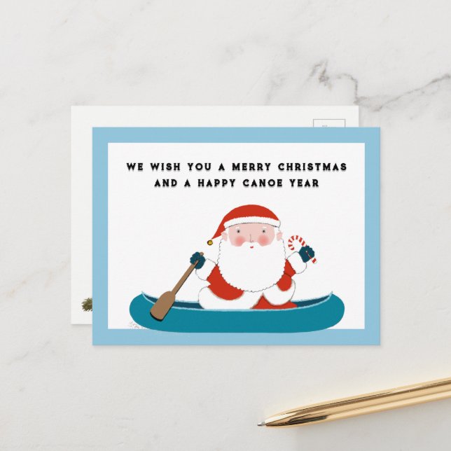 Tarjeta postal divertida de Navidad de camping (Anverso/Reverso In Situ)