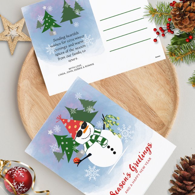 Tarjeta postal divertida de Navidad de muñeco de n (Subido por el creador)