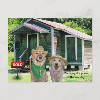 Tarjeta postal divertida de nueva dirección/lugar 