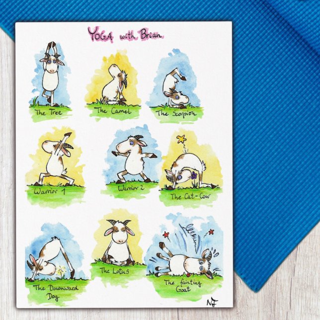 Tarjeta postal divertida de yoga  (Subido por el creador)