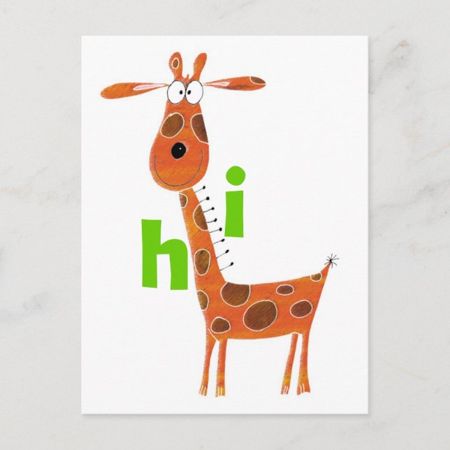 Tarjeta postal divertida Giraffe (Anverso)