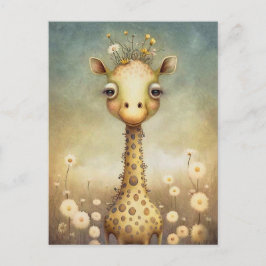 Tarjeta postal divertida Giraffe