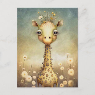 Tarjeta postal divertida Giraffe