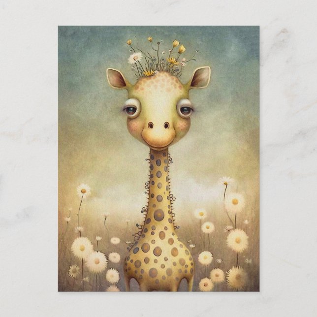 Tarjeta postal divertida Giraffe (Anverso)