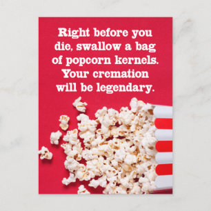 Tarjeta postal divertida "Justo antes de morir" "S