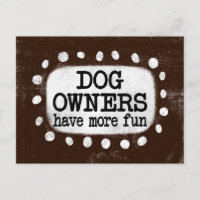 Tarjeta Postal Divertida para Dueños de Perros