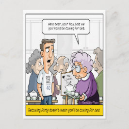 Tarjeta postal divertida para el cumpleaños 40