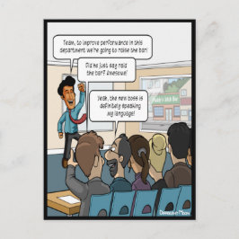 Tarjeta postal divertida para subir el listón