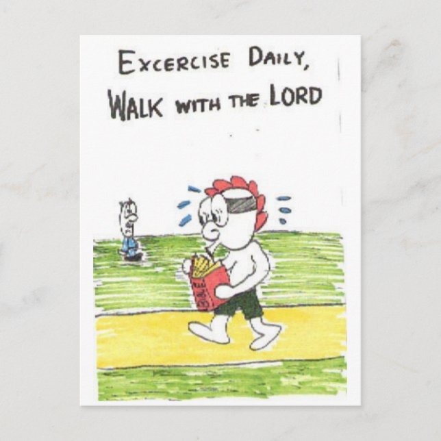 Tarjeta postal - Divertidos carteles de la iglesia (Anverso)