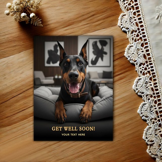 Tarjeta postal Doberman Pinscher Adorable para Des (Subido por el creador)