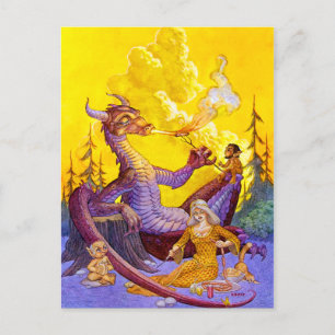 Tarjeta postal Dragon Cookout