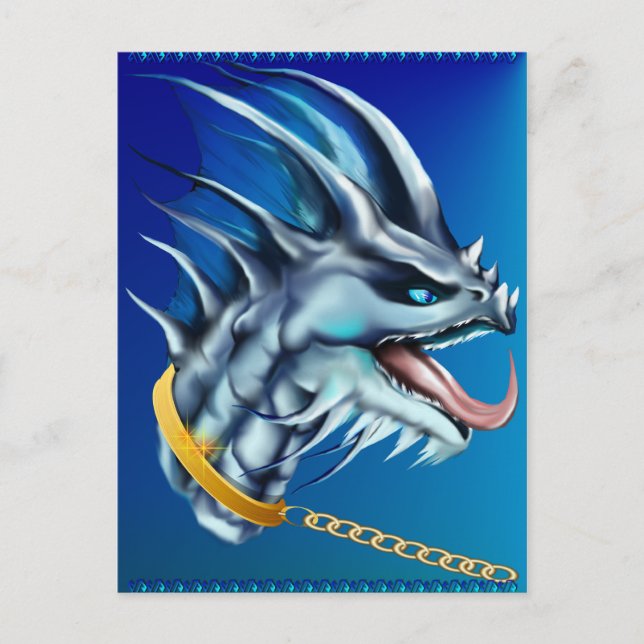 Tarjeta postal Dragón y Cadena de Oro (Anverso)