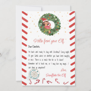 tarjeta postal duende de Navidad