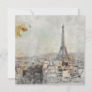 Tarjeta postal Eiffel Tower Paris - Regalo de viaj