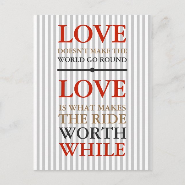 Tarjeta postal - El amor es lo... (Anverso)