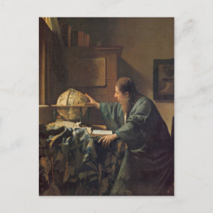 Tarjeta postal El astrónomo de Johannes Vermeer