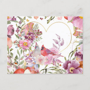 Tarjeta postal el día de San Valentín Cardinals