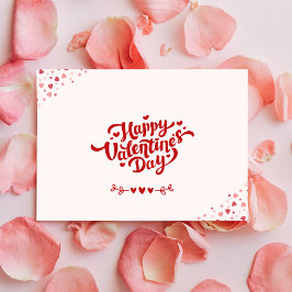 Tarjeta postal El día de San Valentín de guión ele