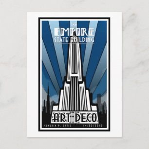 Tarjeta postal - El edificio Empire State Art Deco