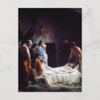 Tarjeta postal El entierro de Carl Bloch