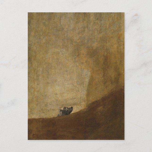 Tarjeta postal El Perro de Francisco Goya (Anverso)