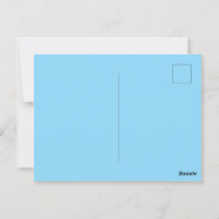 Tarjeta postal elegante de color azul bebé para me
