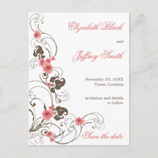 Tarjeta Postal Elegante de Rosas Rosadas para Salv