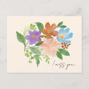 tarjeta postal elegante de “Te Extraño”