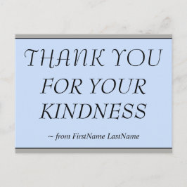 Tarjeta postal elegante "GRACIAS POR TU AMABILIDAD