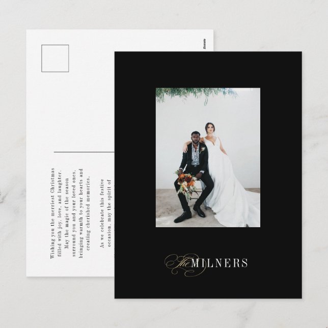 Tarjeta postal elegante Minimalista para vacacione (Anverso / Reverso)