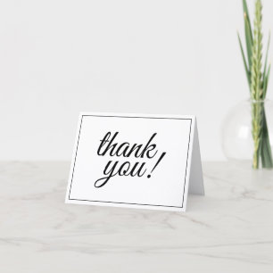 Tarjeta postal elegante y lujosa de "gracias"