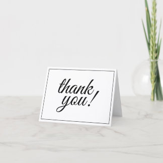 Tarjeta postal elegante y lujosa de "gracias"