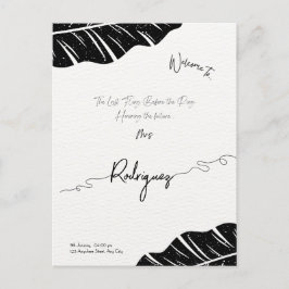 Tarjeta postal elegante y personalizable para desp
