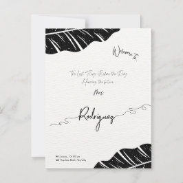 Tarjeta postal elegante y personalizable para desp