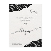 Tarjeta postal elegante y personalizable para desp