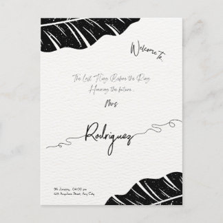Tarjeta postal elegante y personalizable para la d