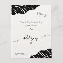 Tarjeta postal elegante y personalizable para la d