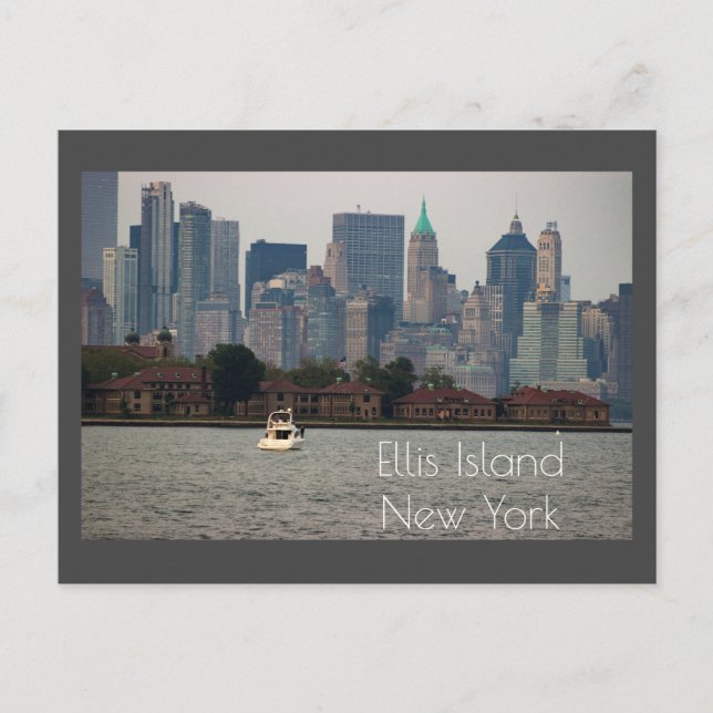 Tarjeta postal Ellis Island New York (Anverso)