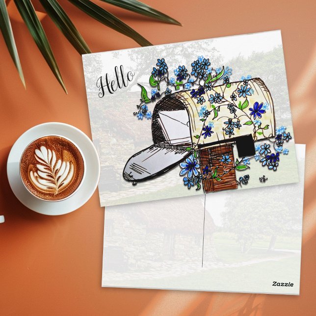 Tarjeta postal en blanco de estilo de buzón de cor (Subido por el creador)