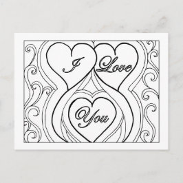 Tarjeta Postal en Blanco y Negro "Te Amo"
