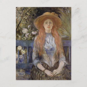 Tarjeta postal "En un banco" de Berthe Morisot