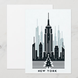 Tarjeta postal encantadora de Navidad de la ciudad