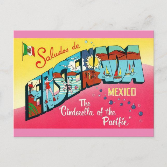 Tarjeta Postal Ensenada México (Anverso)