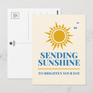 Tarjeta postal Enviando Sol para Iluminar tu Día