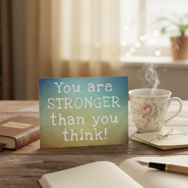 Tarjeta Postal 'Eres Más Fuerte De Lo Que Crees' (You are stronger than you think - positive encouragement postcard!)