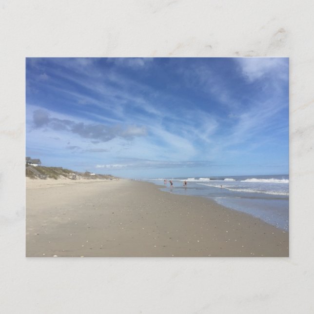 TARJETA POSTAL Escena de playa con marea baja y nu (Anverso)