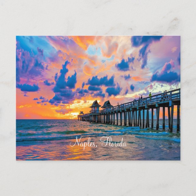 Tarjeta postal escénica de Nápoles, Florida (Anverso)