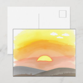 Tarjeta Postal Escénica del Horizonte de la Puesta