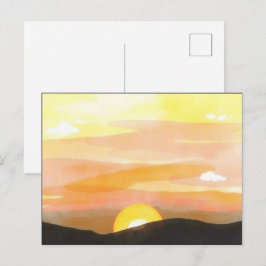 Tarjeta Postal Escénica del Horizonte de la Puesta