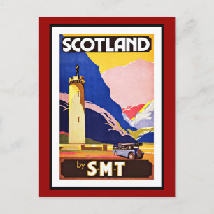 Tarjeta postal Escocia Saludos Vintage
